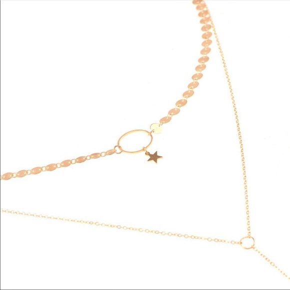 Double Layer Choker Charm Necklace - Picture 4 of 5